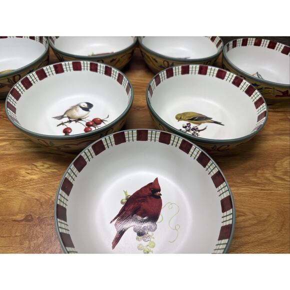 Lenox Winter Greetings Everyday 6-7/8” Cereal Soup Bowls~set Of 7 - Picture 5 of 11